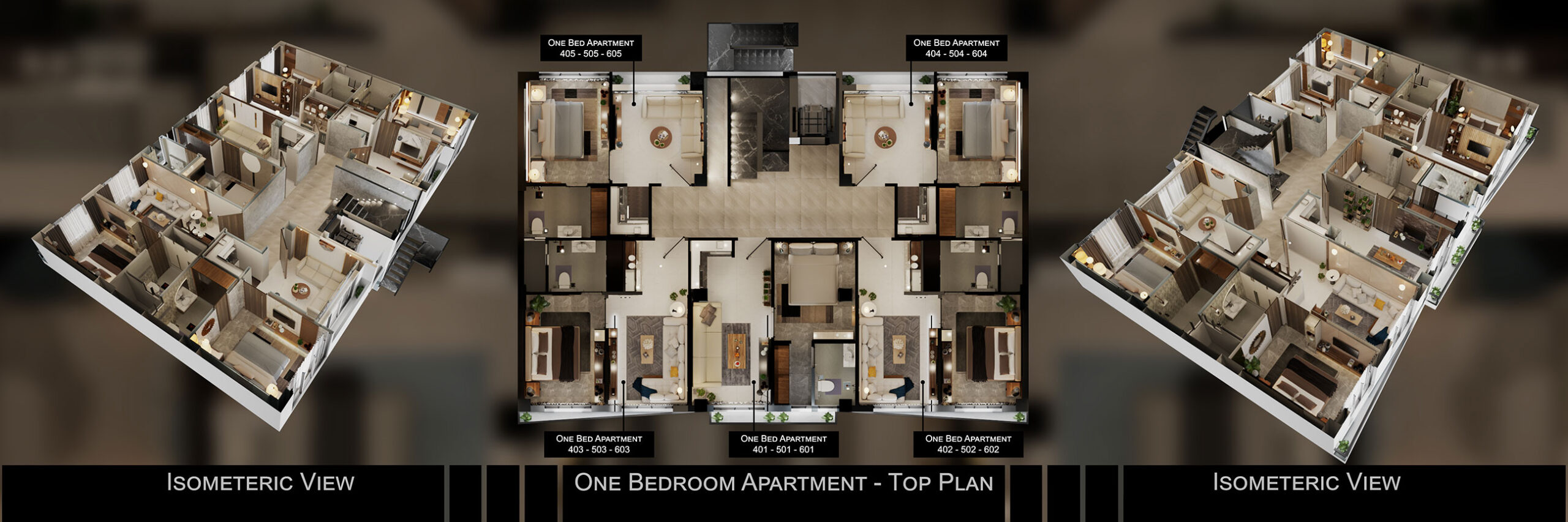 One Bedroom Apartment Layout Plan - The View by Titanium Group
