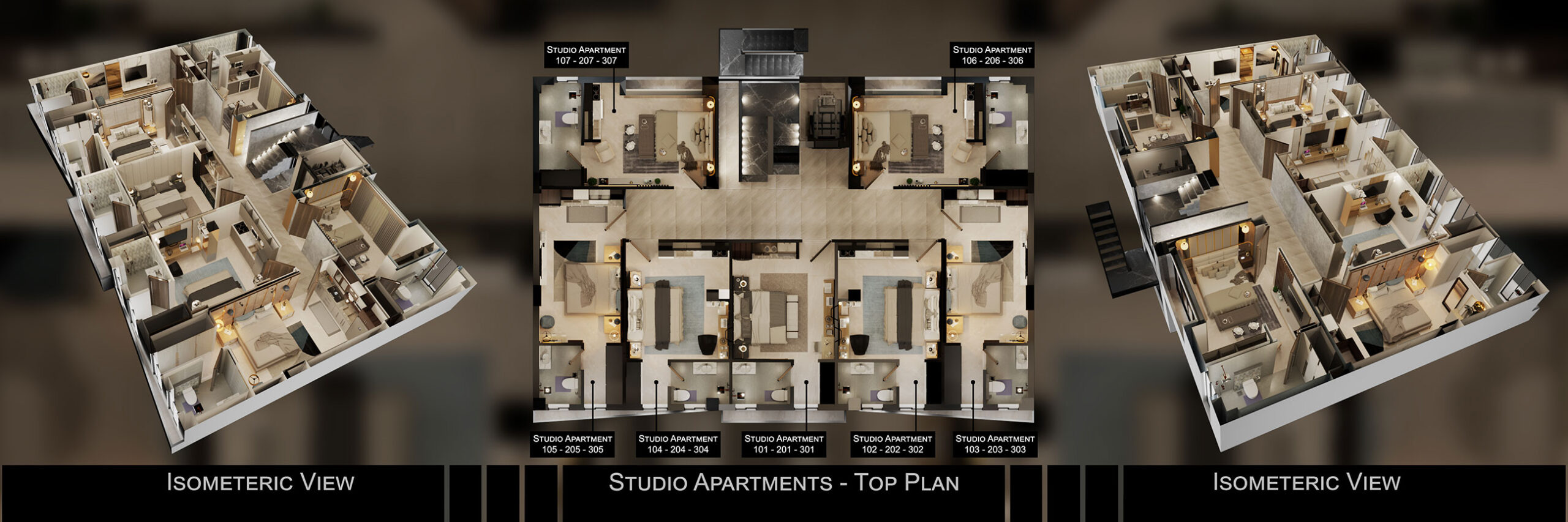 Studio Apartments Layout Plan - The View by Titanium Group